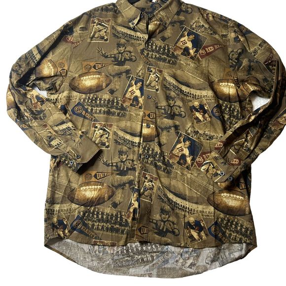 Red Head XL Cotton Men’s Button Up Long Sleeve Outdoors Hunting Football Classic - Picture 1 of 10